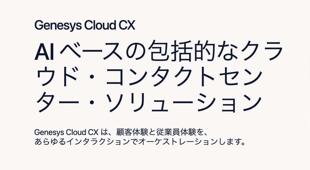 GENESYS Cloud CX